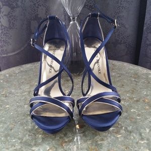 Audrey Brooke Blue/Gold Fiona Sandal